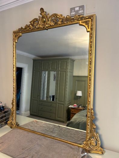 Large ornate gilt mirror