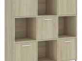 Book Cabinet Sonoma Oak 90x30x90 cm Chipboard