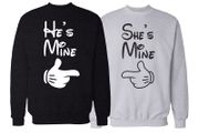 He's Mine She's Mine Couple Love Sweatshirts valentines day gift present