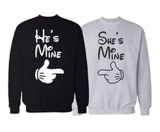 He's Mine She's Mine Couple Love Sweatshirts valentines day gift present