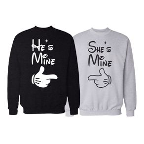 He's Mine She's Mine Couple Love Sweatshirts valentines day gift present