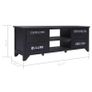 TV Cabinet Black 115x30x40 cm Wood Image 7