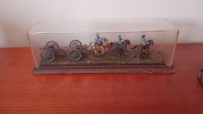 American Civil War,Artillery Diorama in Display case