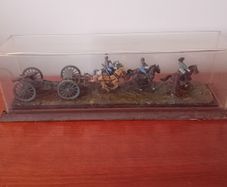 American Civil War,Artillery Diorama in Display case