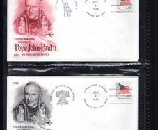 Pope John Paul II Visit to the USA and the UN Philatelic Collection (includes 7 covers)