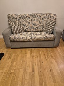 HandMade Large 2 Seater Sofa, Armchair and FootStool For Sale
