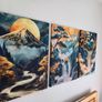 3 framed printed canvas 35x55cm each Image 6