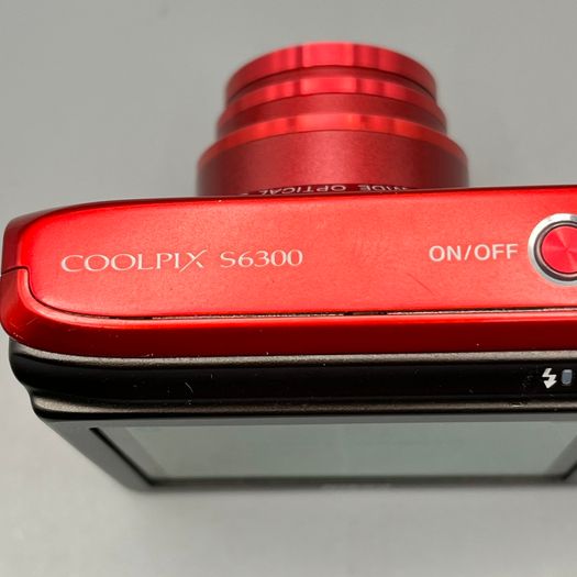 Nikon Coolpix S6300 Red 16.0MP Nikkor 10x Zoom Digital Camera - Full Kit