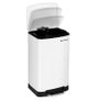 _30L Waste Bin Steel Pedal Bin with Inner Bucket and Lid Soft Close Airtight Kitchen Living Room, 30l, White Image 2