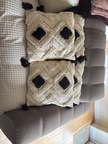 Set of 4 Zara Home Tufted Boho Cushions - Like New