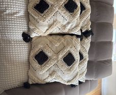 Set of 4 Zara Home Tufted Boho Cushions - Like New