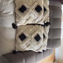Set of 4 Zara Home Tufted Boho Cushions - Like New