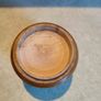 Antique Treen Pot Small Antique Treen Pot.Screw-on mushroom shaped lid.Polished light colored wood, possibly yew or sycamore. Image 6
