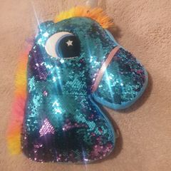 Unicorn sequin teddy