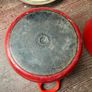Le Creuset Cast Iron Casserole Pots Dish Dutch Round 20 cm 22 cm Red with Lids Image 9