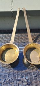 antique brass pots