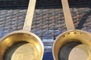 antique brass pots