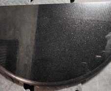 Curved Granite Hearth - Black