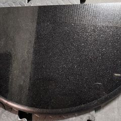 Curved Granite Hearth - Black