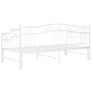 Pull-out Sofa Bed Frame White Metal 90x200 cm Image 9