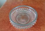 Cut Glass Bowl with Silver Trim for Sale