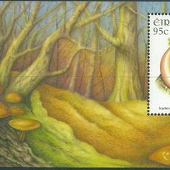 2008 Ireland Fauna and Flora Fungi Commemorative Stamp Miniature Sheet Mint Never Hinged (MNH)