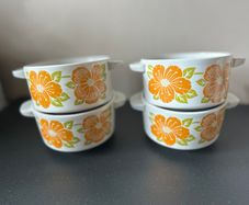 Vintage  Arcopal Lotus Soup Bowls
