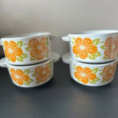 Vintage  Arcopal Lotus Soup Bowls
