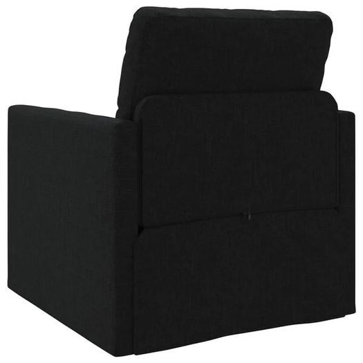 Folding Sofa Bed Black 74 x 77 x 81 cm Fabric