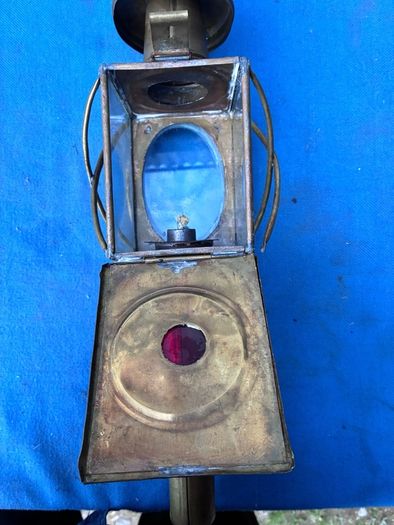 Old brass coach lamp