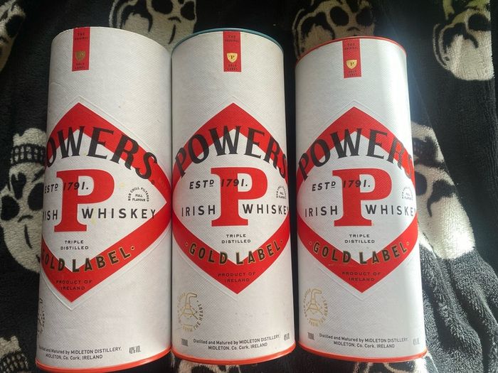 Powers whiskey gold label empty box