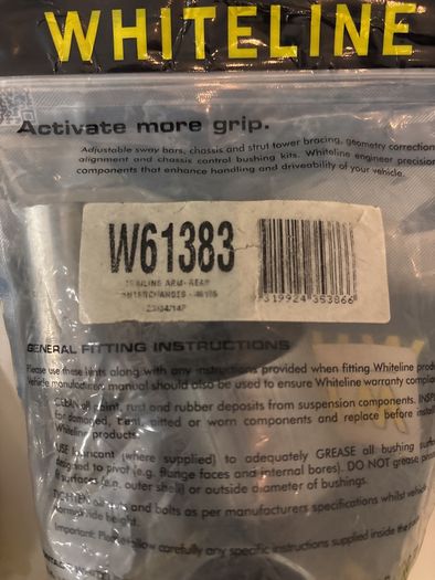 Subaru white line bushing