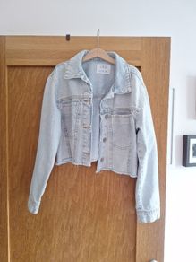 zara short denim jacket