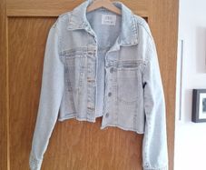 zara short denim jacket