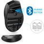Bluetooth Mouse, 3000DPI Wireless Mouse, 24 Month Battery Life With Battery Indicator, 3000/2000/1600/1200/800 dPi, Grey Image 4