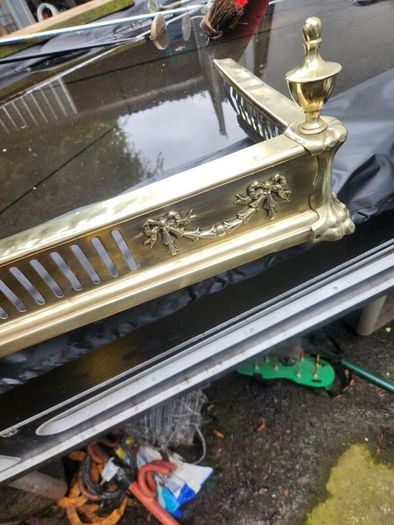 19th Cent brass fender