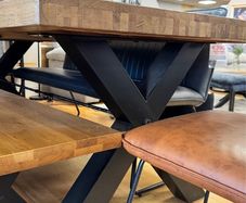 Ex Display Solid Heavy Oak Dining Table 180cm
