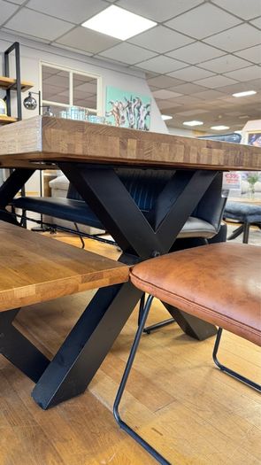 Ex Display Solid Heavy Oak Dining Table 180cm