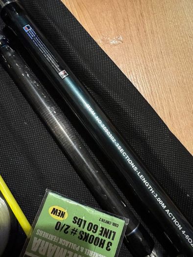 fishing rod and feel daiwa silstar mackrell sea rod pollock pier rock beach feathers weights