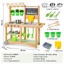 Wooden Kids Outdoor Mud Kitchen with Water Tap, Sink, Canopy and Accessories Image 4