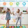 Kids Piano Mat Music Dance Mats Multi-function Touch Play Keyboard Mat with 9 Keys & 8 Animal Sounds Musical Carpet Mat Dancing Toy Educational Musical Instruments Toys for Age 3+ Boys Girls Image 4