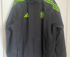 Black and neo green Adidas Celtic all weather jacket