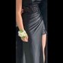 Gorgeous Black satin Debs dress Image 4