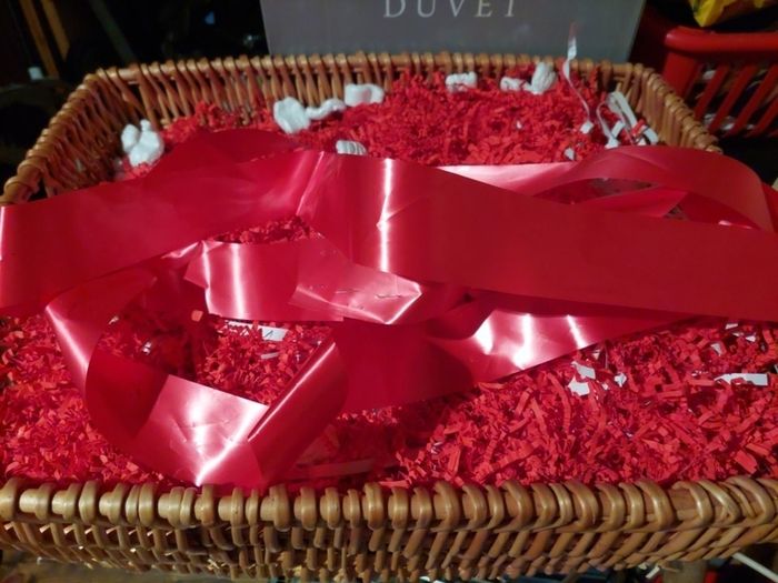 Large  hamper basket includes filling
