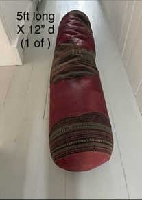 Leather bolster cushion