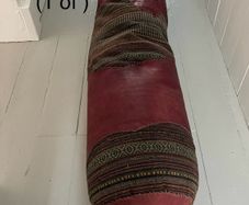 Leather bolster cushion