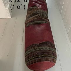 Leather bolster cushion