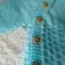 Hand Knit Baby Cardigan & Hat Set: 3-6 Months Image 2