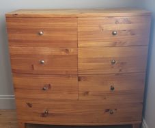 bed frame, lockers and chest of drawers (super king)