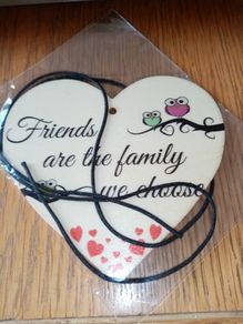 bnwt wooden heart friend